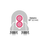 Bolsa-con-40-nudos--perros--de-hierro-p-cable-de-1-4-