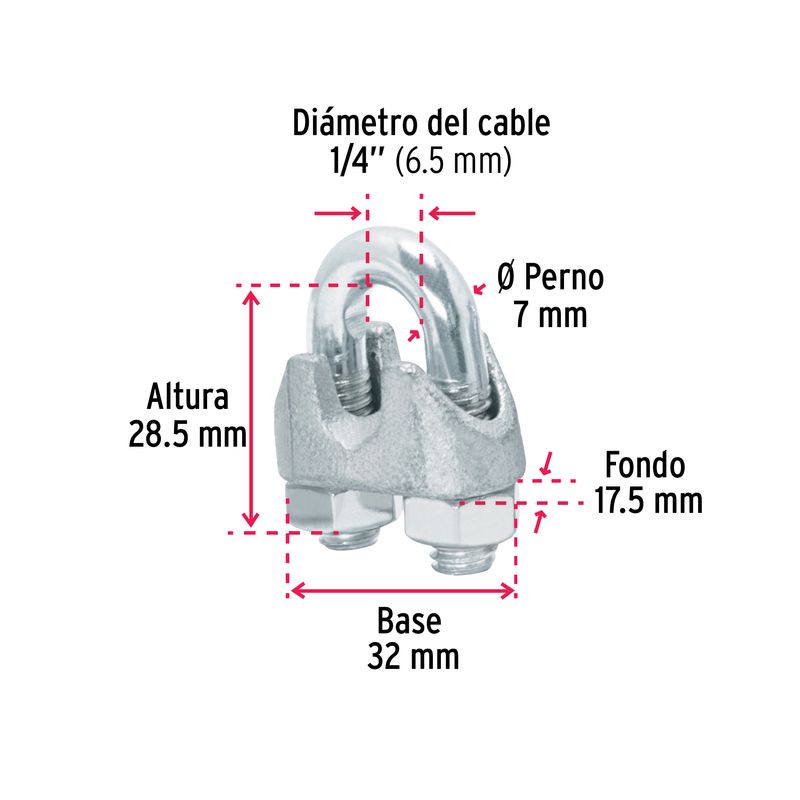 Bolsa-con-40-nudos--perros--de-hierro-p-cable-de-1-4-