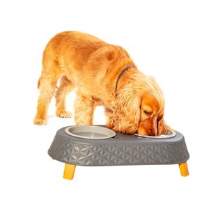 PLATO P/MASCOTA GRIS 2 SECCIONES GRIS - STAR PLAST