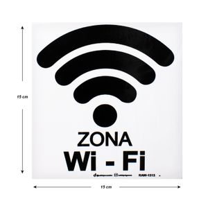 Letrero con mensaje ZONA WI-FI. - SAFETY ECUADOR