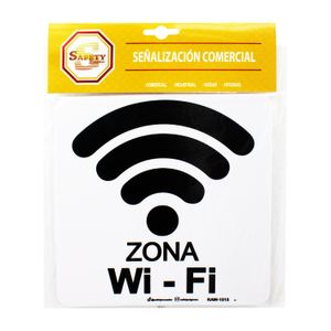 Letrero con mensaje ZONA WI-FI. - SAFETY ECUADOR