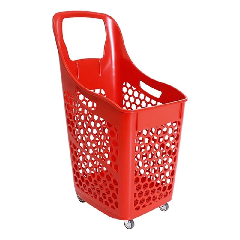 Coche-para-compras-de-plastico-con-ruedas-de-color-rojo-de-92-cm-x-40-cm-x-50-cm.