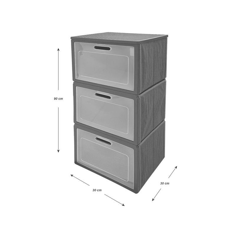 Caja-organizadora-plegable-GRIS-de-90-x-30-cm-de-3-niveles-con-tapa.