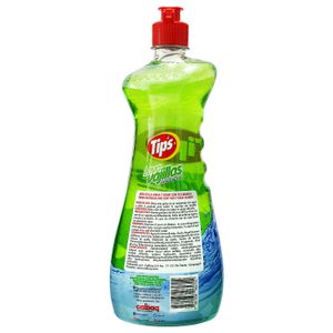 Jabón líquido lavavajillas 4 en 1 con aroma MANZANA VERDE; 650 ml. - TIPS