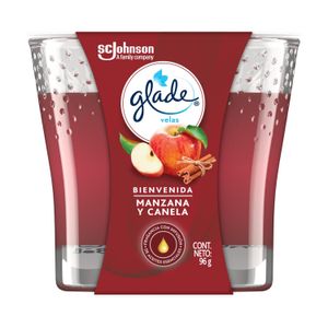 Aromatizante transparente tipo VELA con aroma MANZANA Y CANELA; 96 g. - GLADE