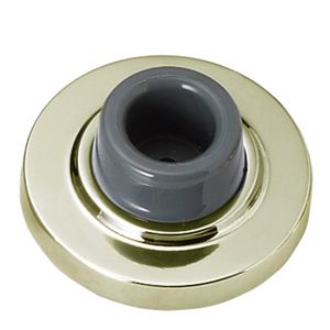 Tope redondo para puerta alto de 6 cm de diámetro en dorado cepillado. - NATIONAL HARDWARE