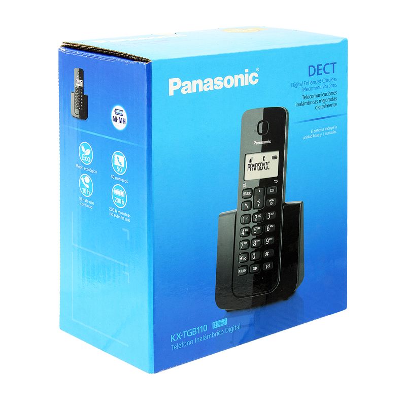Telefono-inalambrico-digital-color-negro-KX-TGB112-con-1-base-y-1-auricular.