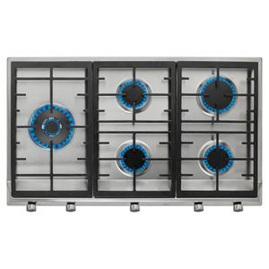 Encimera a gas EX LEFTTEKA de acero inoxidable de 5 puestos con encendido automático. - TEKA