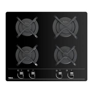 Encimera a gas GBC 64000 KBB con base de cristal, 4 puestos y encendido automático. - TEKA