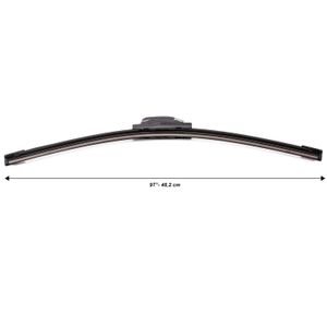 Pluma Limpia Parabrisas negra PLATINUM tipo blade aerodinámico de 19 pulgadas o 48,2 cm para todo tipo de clima. - TITAN HD