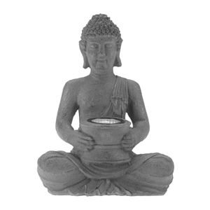 Buda decorativo con luz solar para jardín; 31 cm. - ORGILL