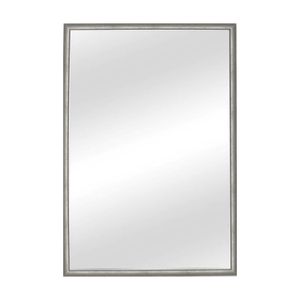 Espejo de pared GRIS OSCURO rectangular con marco de madera tipo metálico de 60 x 75 cm. - K HOME