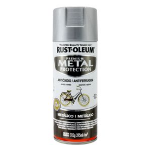 Pintura en spray GRIS CROMADO esmalte imprimante para metal oxidado; 340 g - RUST OLEUM