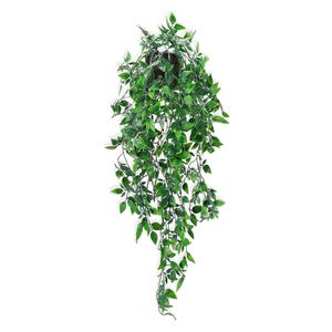 Planta colgante artificial de plástico color verde; 80 cm. - H&S