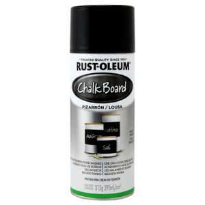 Pintura en spray color NEGRO MATE para crear un PIZARRON ; 312 g. - RUST OLEUM