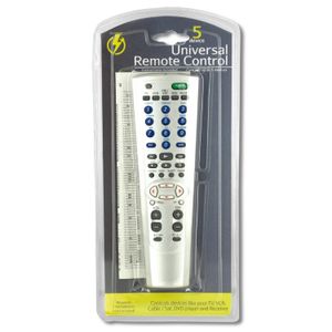 Control remoto universal para 5 dispositivos, diseñado para la simplicidad y la comodidad. 19 cm. - TECH BOOST