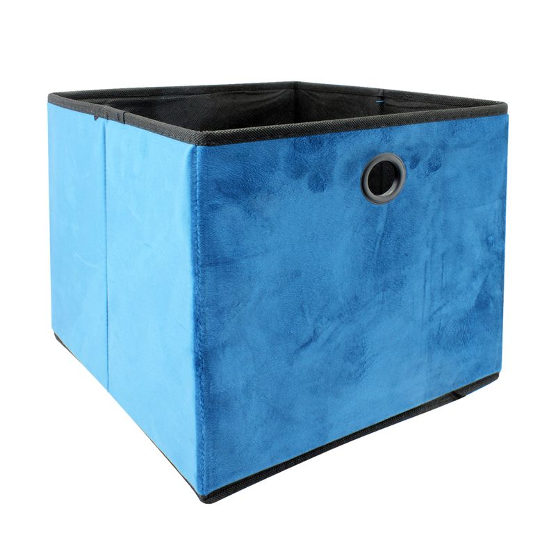 Caja-organizadora-plegable-azul-de-30-x-30-cm-de-1-niveles-sin-tapa.