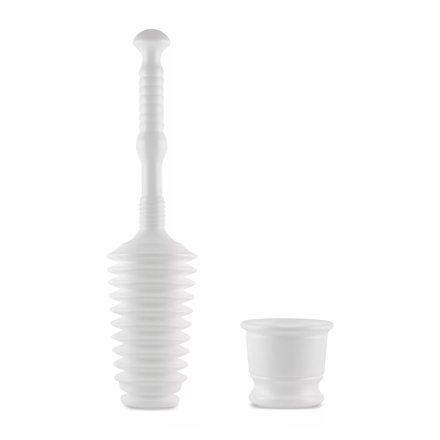 Destapador para baño tipo embolo resistente con base de color blanco ...