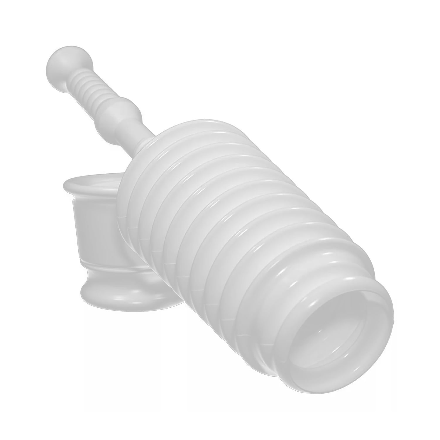 Destapador para baño tipo embolo resistente con base de color blanco ...