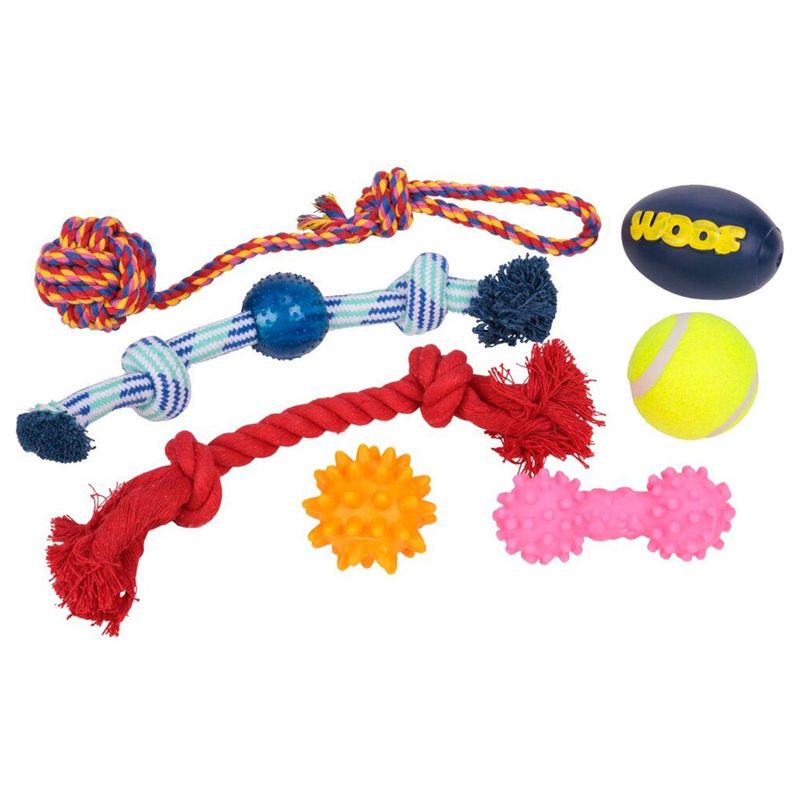 Set-de-juguetes-para-perro-raza-pequeña-ayuda-a-la-estimulacion-y-juego--7-unidades.