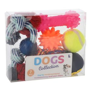 Set de juguetes para perro raza pequeña ayuda a la estimulación y juego; 7 unidades. - DOGS COLLECTION