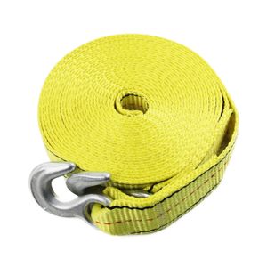 Correa para remolque amarilla de poliéster de 5 metros y 7,6 cm con ganchos de acero. - PROSOURCE