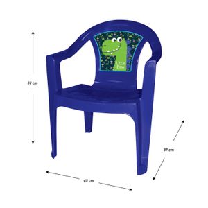 Silla PEKES MAGIC DINO AZUL con apoyabrazos; 57 cm de alto. - PICA