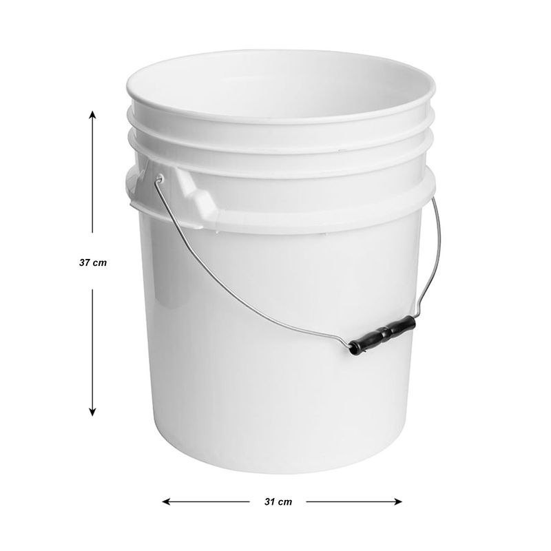 Balde-industrial-color-BLANCO-de-plastico--capacidad-de-carga-5-Gl.