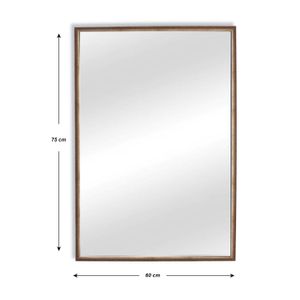 Espejo de pared CAFÉ rectangular con marco de madera tipo metálico de 56 x 71 cm. - K HOME