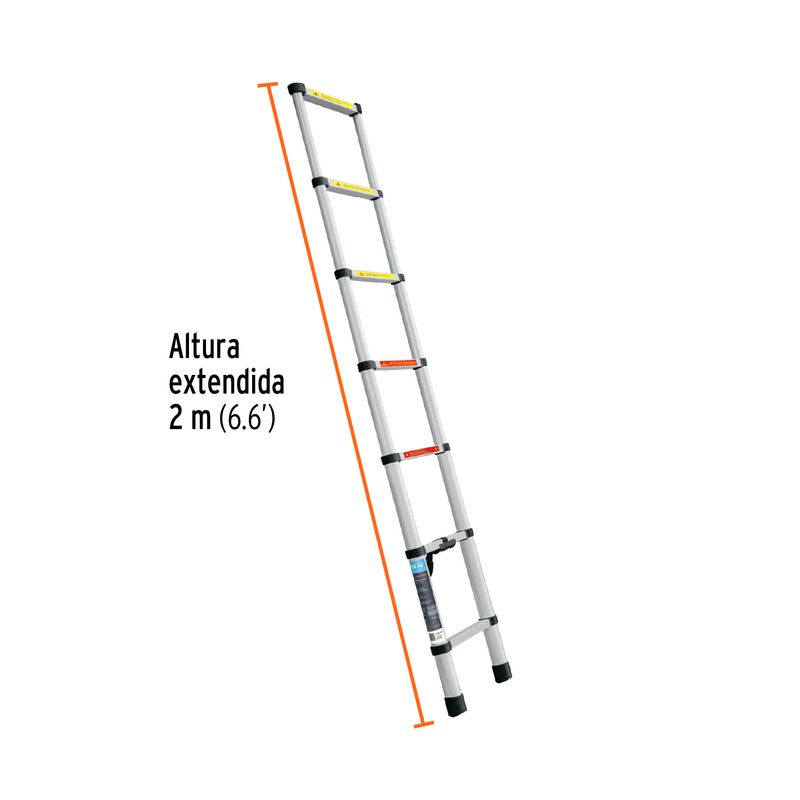 Escalera-telescopica-de-7-peldaños-tipo-II-con-capacidad-de-102kg-de-carga.