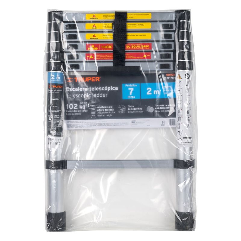Escalera-telescopica-de-7-peldaños-tipo-II-con-capacidad-de-102kg-de-carga.