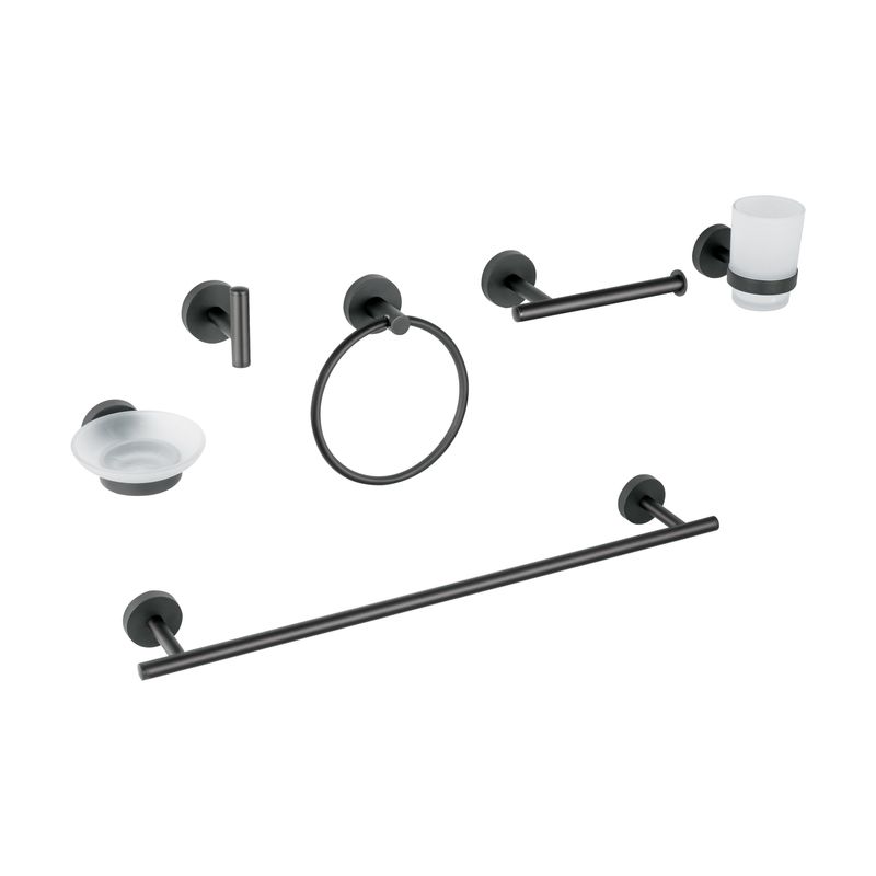 Juego-de-accesorios-de-baño-de-6-piezas-de-acabado-negroTubig.