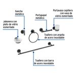 Juego-de-accesorios-de-baño-de-6-piezas-de-acabado-negroTubig.