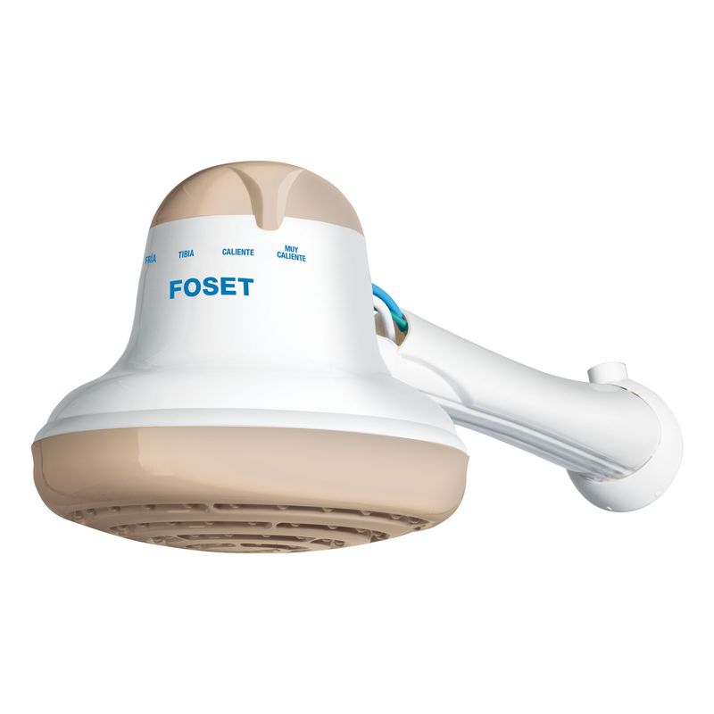 Ducha-electrica-de-4-temperaturas-de-5400W-beige-de-16.5cm-de-diametro-con-cuerpo-de-PVC.