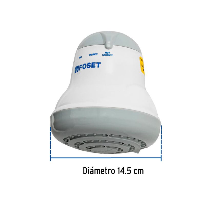 Ducha-electrica-de-4-temperaturas-de-5400W-gris-de-14.5cm-de-diametro-con-cuerpo-de-PVC.