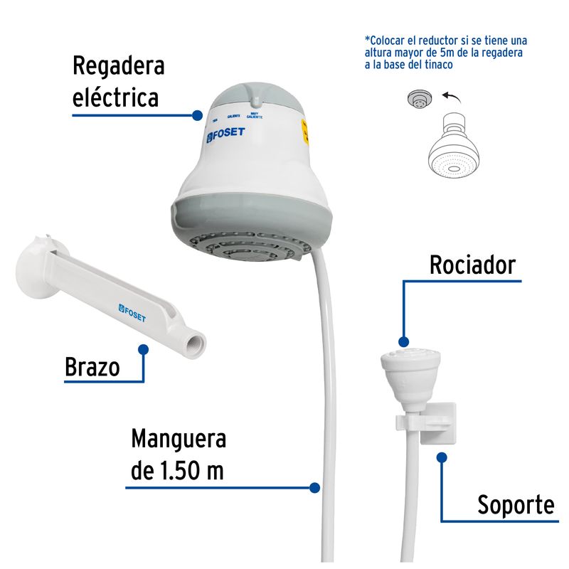 Ducha-electrica-de-4-temperaturas-de-5400W-gris-de-14.5cm-de-diametro-con-cuerpo-de-PVC.