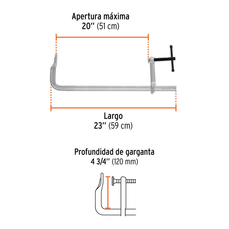 Prensa-rapida-tipo--F--de-20-pulgadas-para-USO-RUDO-con-capacidad-de-presion-de-610-kg--1345-lb-.