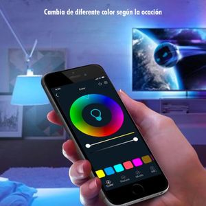 Foco LED SMART con base E27, luz RGB + luz blanca + luz cálida y conexión WiFi mediante app. Consumo 9W a 806 lúmens. - SYLVANIA