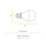 Foco-LED-SMART-con-base-E27-luz-RGB---luz-blanca---luz-calida-y-conexion-WiFi-mediante-app.-Consumo-9W-a-806-lumens.