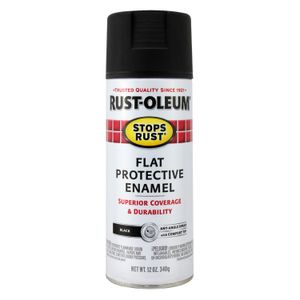 Pintura en spray NEGRO MATE esmalte protector anticorrosivo que se puede aplicar sobre el metal oxidado; 340 g - RUST OLEUM