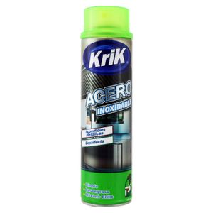 Limpiador de acero inoxidable elimina las superficies metálicas y desinfecta; 360 ml. - KRIK