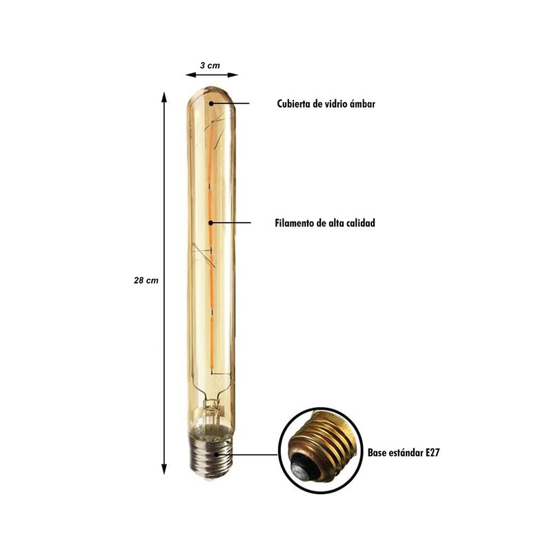 Foco-vintage-LED-no-regulables-base-E-27-AMBAR-BIG-4W-2400K-300-lm.