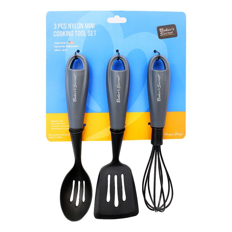 Set-de-mini-utensilios-color-gris-con-negro-de-plastico--23-cm.
