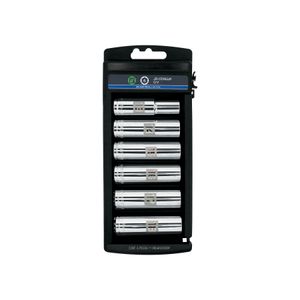 Juego de dados largos de 6 piezas con cuadro de 1/2 pulgadas (13 mm). - TRUPER
