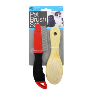 Juego de cepillos para mascotas peine de dientes de acero + peine de cerdas suaves. - DUKES AND TINYS