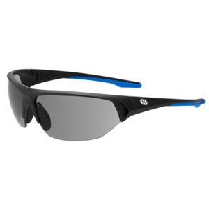 Gafas de seguridad ahumado con soporte nasal y patas plásticas azules. - GENERAL ELECTRIC
