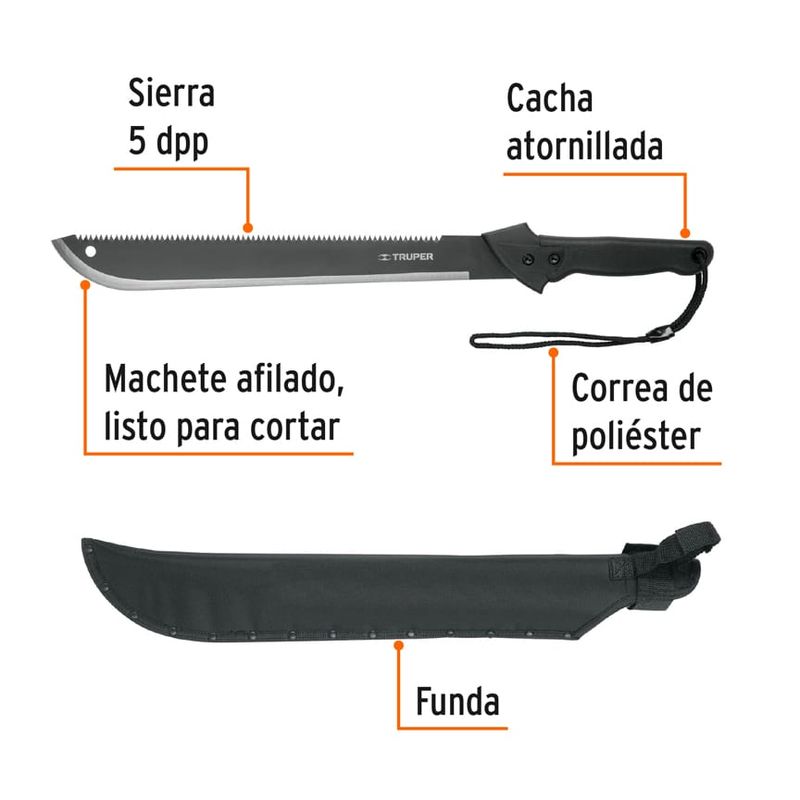 Machete-doble-filo-de-18-pulgadas-con-sierra-de-5-dpp-y-empuñadura-inyectada.