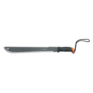 Machete doble filo táctico de 18 pulgadas con sierra de 5 dpp y empuñadura ergonómica atornillada. - TRUPER
