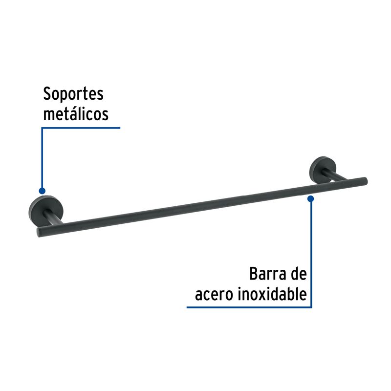 Toallero-de-baño-de-61-cm-de-acabado-negro-mate-Tubig.