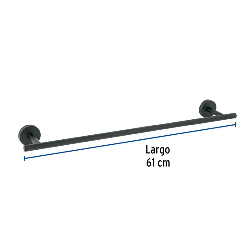 Toallero-de-baño-de-61-cm-de-acabado-negro-mate-Tubig.